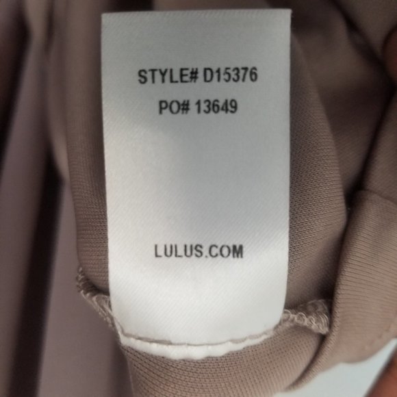 LULU'S Air of Romance Taupe Maxi Dress Gown Halter Neck Flowy Prom Wedding Med - Picture 8 of 9